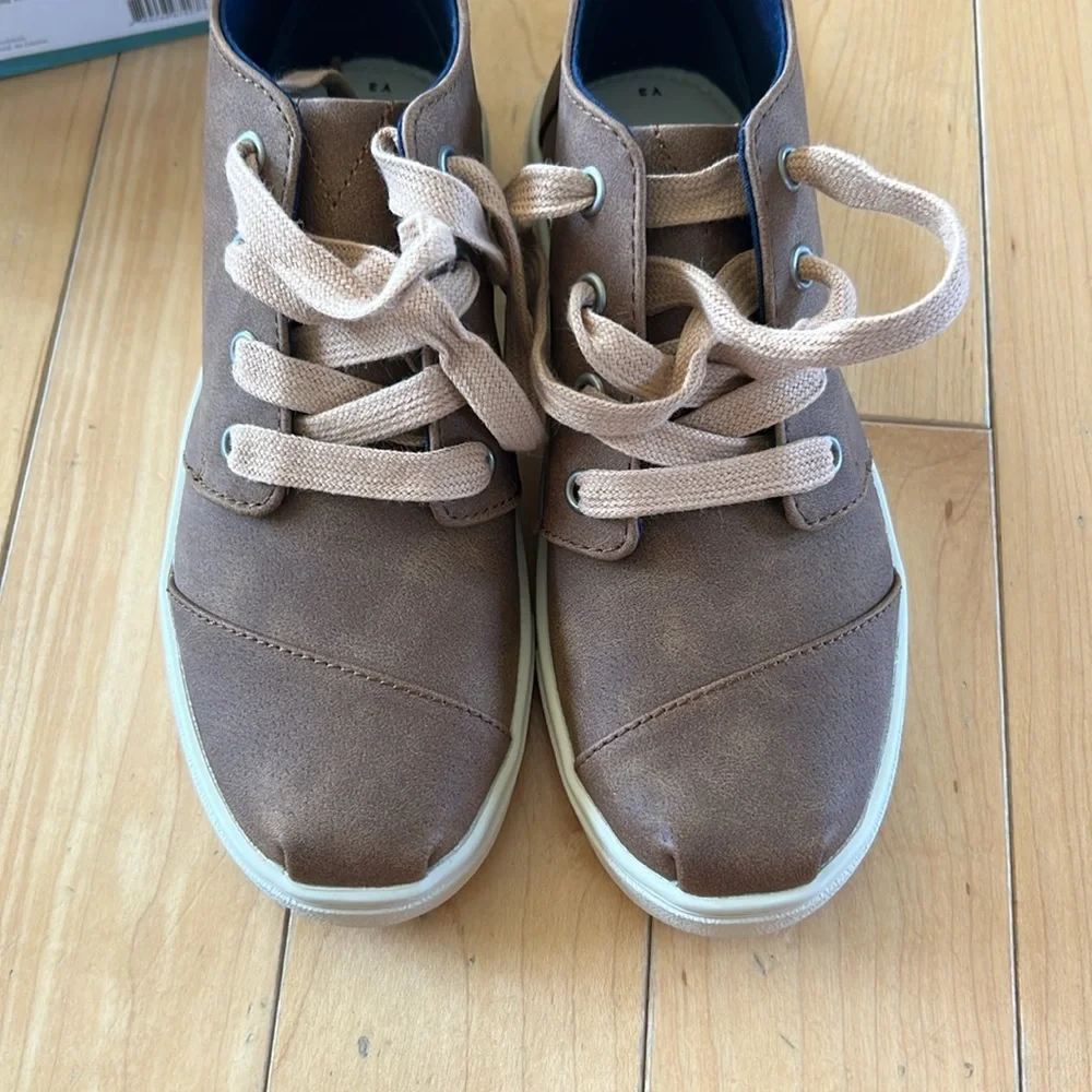 NWT nib Toms brown shoes boots boys size 3 botas cupsole - Picture 3 of 8